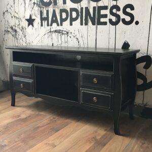 mueble tv vintage 1,20 negro