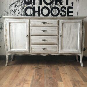 Comoda Bahiut Vintage blanco decapado