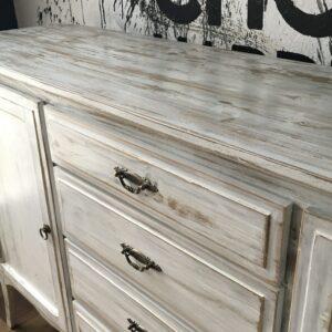 Comoda Bahiut Vintage blanco decapado