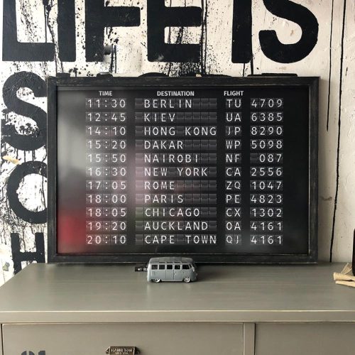 Cuadro Fly Destination  Industrial Style