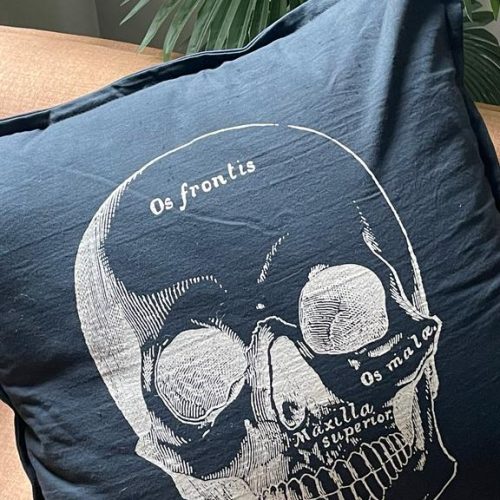 Almohadon 60x 60 tussor calabera