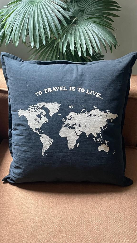 Almohadon 60x 60 tussor mapa