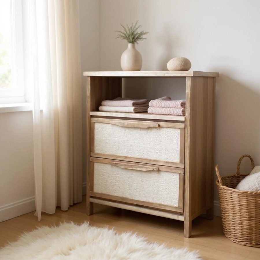 Mesa de luz de 2 cajones