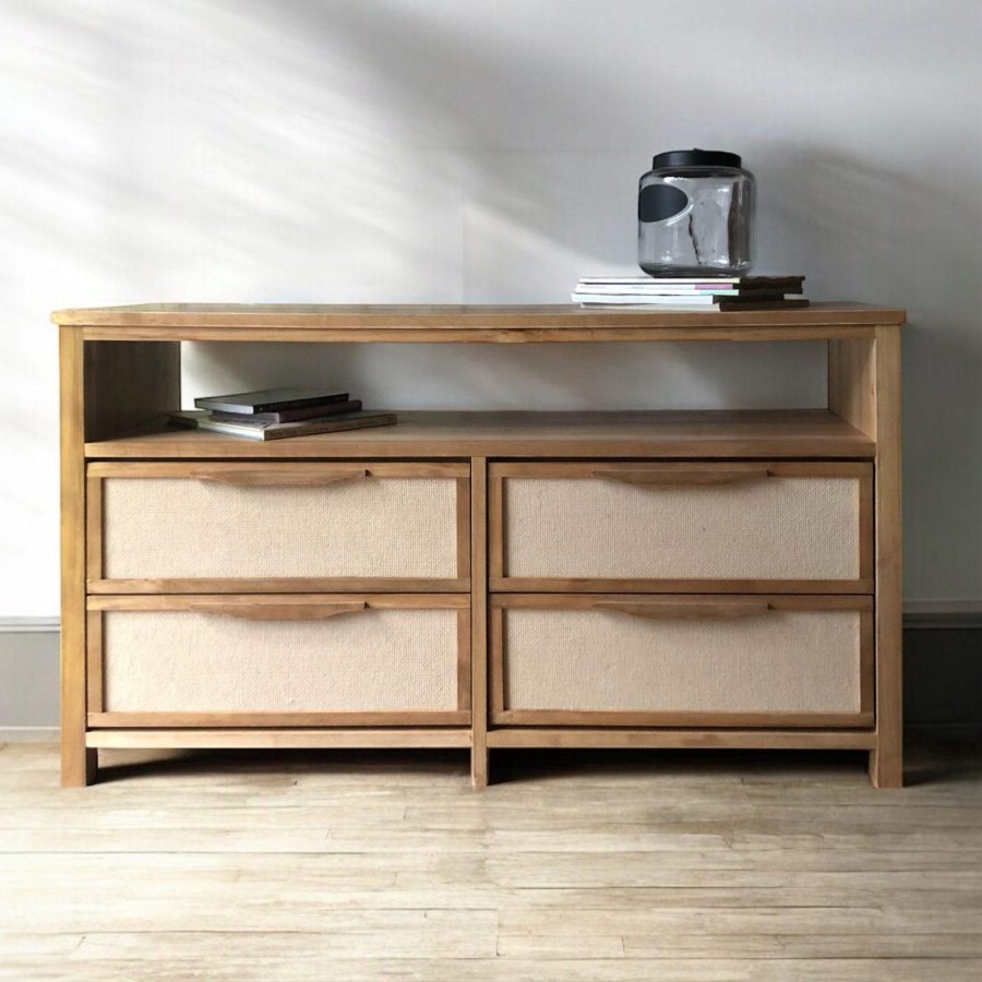 Rack TV Japandi con cajones