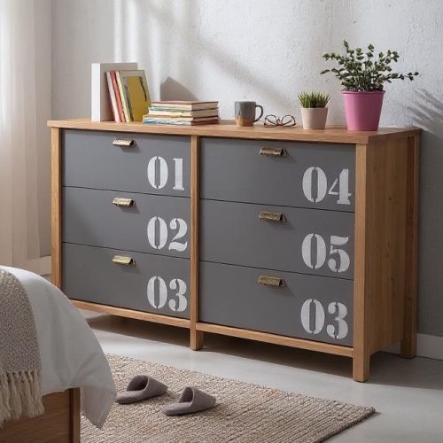 Cómoda N6 Brooklyn Baja Gris Cincel