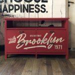 Mueble Tv vintage Brooklyn Rojo